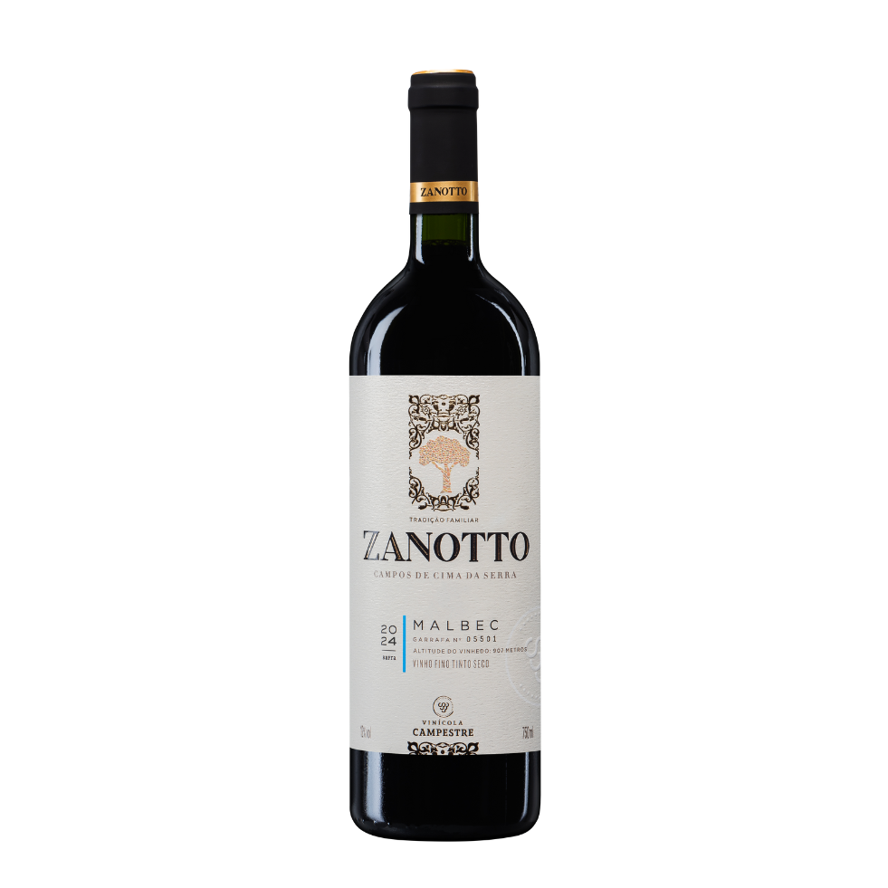 Vinho Fino Tinto Seco Malbec Zanotto - 750 ml