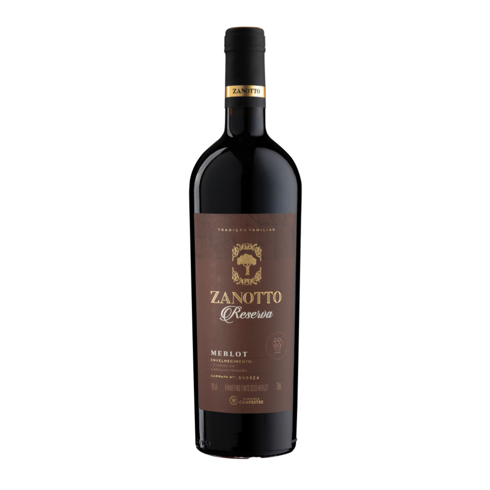 Vinho Fino Tinto Seco Merlot Zanotto Reserva - 750 ml