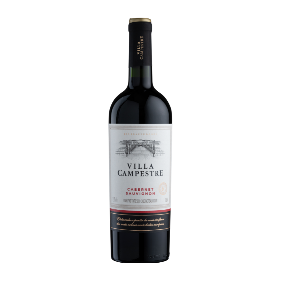 Vinho Fino Tinto Seco Cabernet Sauvignon Villa Campestre 750 ml