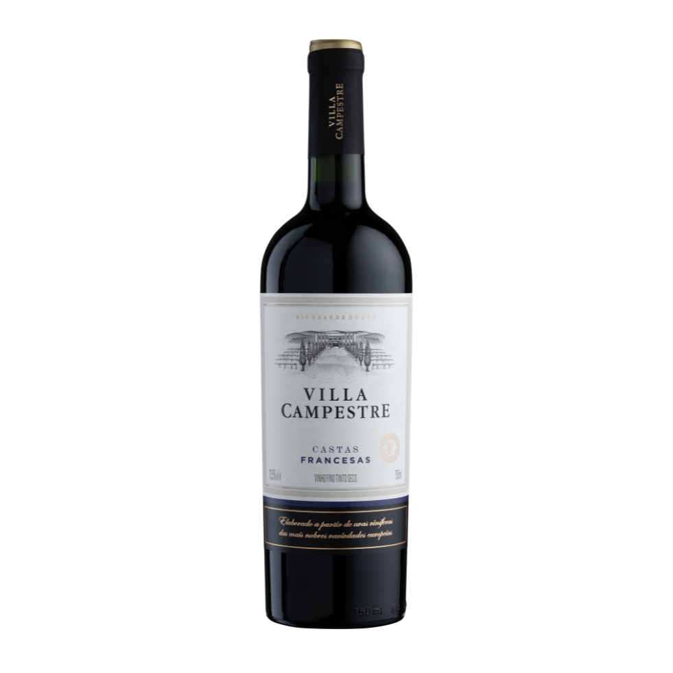 Vinho Fino Tinto Seco Castas Francesas Villa Campestre 750 ml